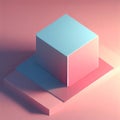 Pastel Prism Enchantment: 3D Block Delight