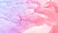 Pastel purple and red liquid alcohol ink macro. Abstract explosive dynamic pattern background.