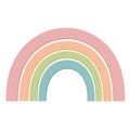 Pastel Rainbow Arch Illustration Royalty Free Stock Photo