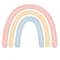 Pastel Rainbow Arch Illustration Royalty Free Stock Photo