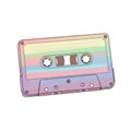 Pastel Rainbow Cassette Tape Illustration Royalty Free Stock Photo