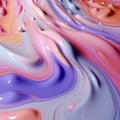 Pastel rainbow creamy abstract background. Concept of colorful cosmetics or slime. Created with AI technology.