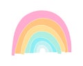 Pastel rainbow hand drawn vector illustration in cartoon doodle style symbol homosexual gay lesbian relations