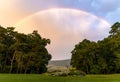 Pastel Rainbow Over Valley Royalty Free Stock Photo