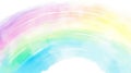 Pastel Rainbow Painted on White Background