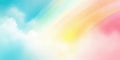 Pastel Rainbow Sky Dreamy Clouds Soft Background Royalty Free Stock Photo