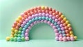 Pastel rainbow sphere archway a colorful abstract composition. Generative AI Royalty Free Stock Photo