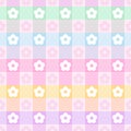 pastel rainbow stripes flower pattern Royalty Free Stock Photo