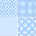 Pastel retro different vector seamless patterns. Royalty Free Stock Photo