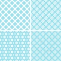 Pastel retro different vector seamless patterns Royalty Free Stock Photo