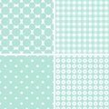 Pastel retro different vector seamless patterns. Royalty Free Stock Photo