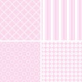 Pastel retro different vector seamless patterns. Royalty Free Stock Photo