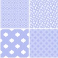 4 Pastel retro different vector seamless patterns Royalty Free Stock Photo