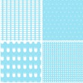 Pastel retro different vector seamless patterns Royalty Free Stock Photo