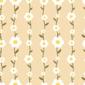 Pastel romantic daisy flowers seamless pattern background illustration Royalty Free Stock Photo