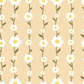 Pastel romantic daisy flowers seamless pattern background illustration Royalty Free Stock Photo