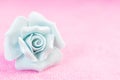 Pastel Rose on pink fabic background Royalty Free Stock Photo