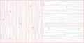 Pastel Seamless Pattern With Lines Stripes Hearts