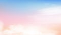 Pastel sky in blue, pink and orange in morning,Fantasy Colourful cloudy sunset sky,Vector illustration sweet background for four