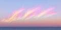 Pastel Sky with Ocean Horizon Dreamlike Sunset Cloudscape Royalty Free Stock Photo