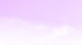 Pastel sky soft pink purple with white fluffy cloud. Romance Love Valentine backdrop. Royalty Free Stock Photo