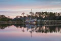 Pastel Sky and Water Reflection Manteo North Carolina Royalty Free Stock Photo