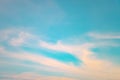 Pastel soft color sky cloudscape light sunrise blue fluffy wispy
