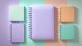 Pastel Spring Notebook in Clean Layout With Empty Space for Notes and Ideas on a Soft and Colorful Background Suitable Royalty Free Stock Photo