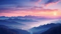 Pastel Sunrise in the Mountains