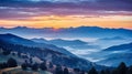 Pastel Sunrise in the Mountains