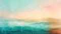 Pastel Sunrise Over Gentle Hills. Abstract background. Generative AI