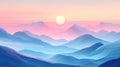 Serene Mountain Landscape at Sunset Royalty Free Stock Photo