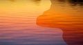 Pastel Sunset Gradient over Calm Water Reflection Background Royalty Free Stock Photo