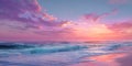 Pastel Sunset Ocean Serene Beachscape at Dawn Royalty Free Stock Photo