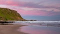 A pastel sunset over the Rosetta Bluff from the beach at Petrel Cove located on the Fleurieu Peninsula Victor Harbor South