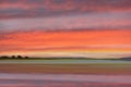 Pastel Sunset Skies and Water Reflections at Palo Alto Baylands, California, USA Royalty Free Stock Photo