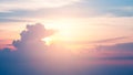 Pastel Sunset Sky Clouds Serene Atmospheric Light Nature Horizon Background Royalty Free Stock Photo