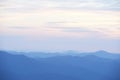 Pastel sunset sky over mountains landscape Royalty Free Stock Photo