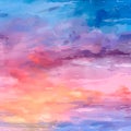 Pastel Sunset Watercolor Background