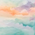 Pastel Sunset Watercolor Background