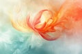 pastel swirls, ethereal digital art with dreamy pastel tones and swirling patterns, creating an abstract and serene