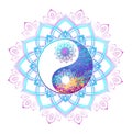 Pastel symbol of yin yang