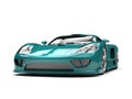 Pastel teal modern super car