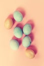 Pastel Toning. Easter or Spring, Food Concept. Fresh Eggs on Pin