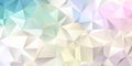 Pastel unicorn coloured low poly banner design