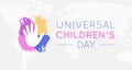 Pastel Universal Children`s Day Background Illustration Royalty Free Stock Photo