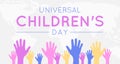 Pastel Universal Children`s Day Background Illustration Royalty Free Stock Photo