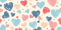 Pastel Valentine\'s Day Hearts Seamless Pattern Royalty Free Stock Photo