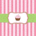 Pastel Vintage Cupcake Background