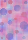 Pastel watercolor abstract background with circles in blue and violet colors. Royalty Free Stock Photo